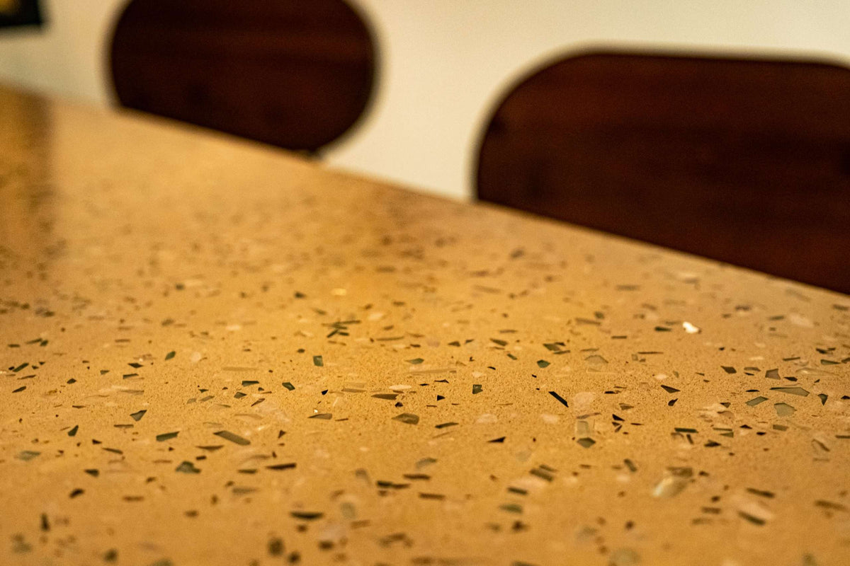 An image showing a close up of an epoxy countertop.