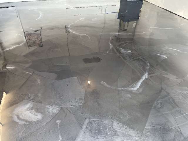 An image showing a marble metallic epoxy resin floor sealer installed.